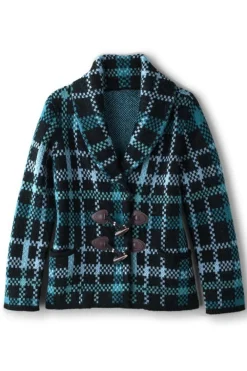 Alpine Plaid Sweater Coat