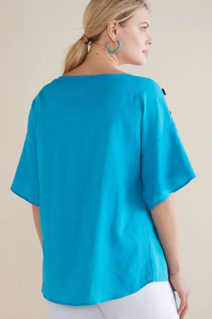 Andrea Linen Blend Pullover