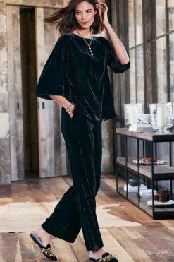 Aria Velvet Wide Leg Pants