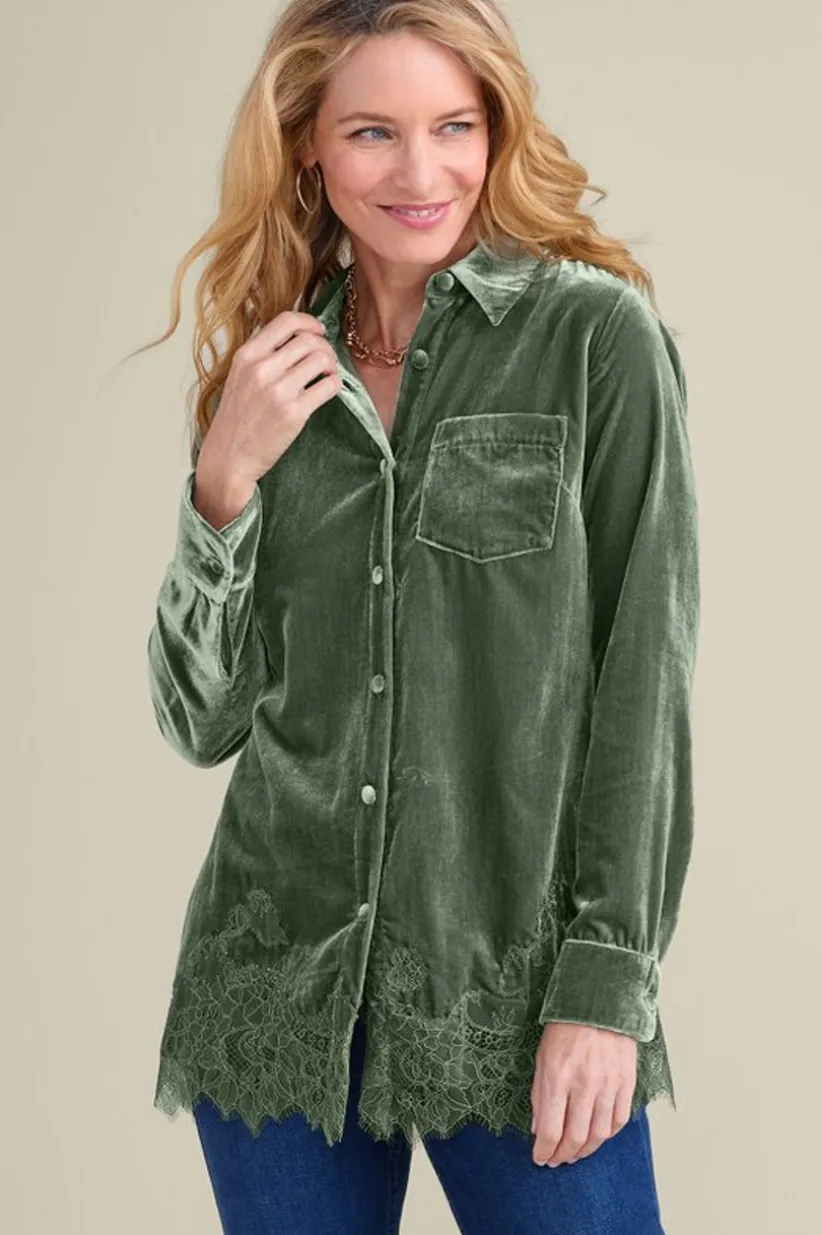 Eden Velvet and Lace Shirt