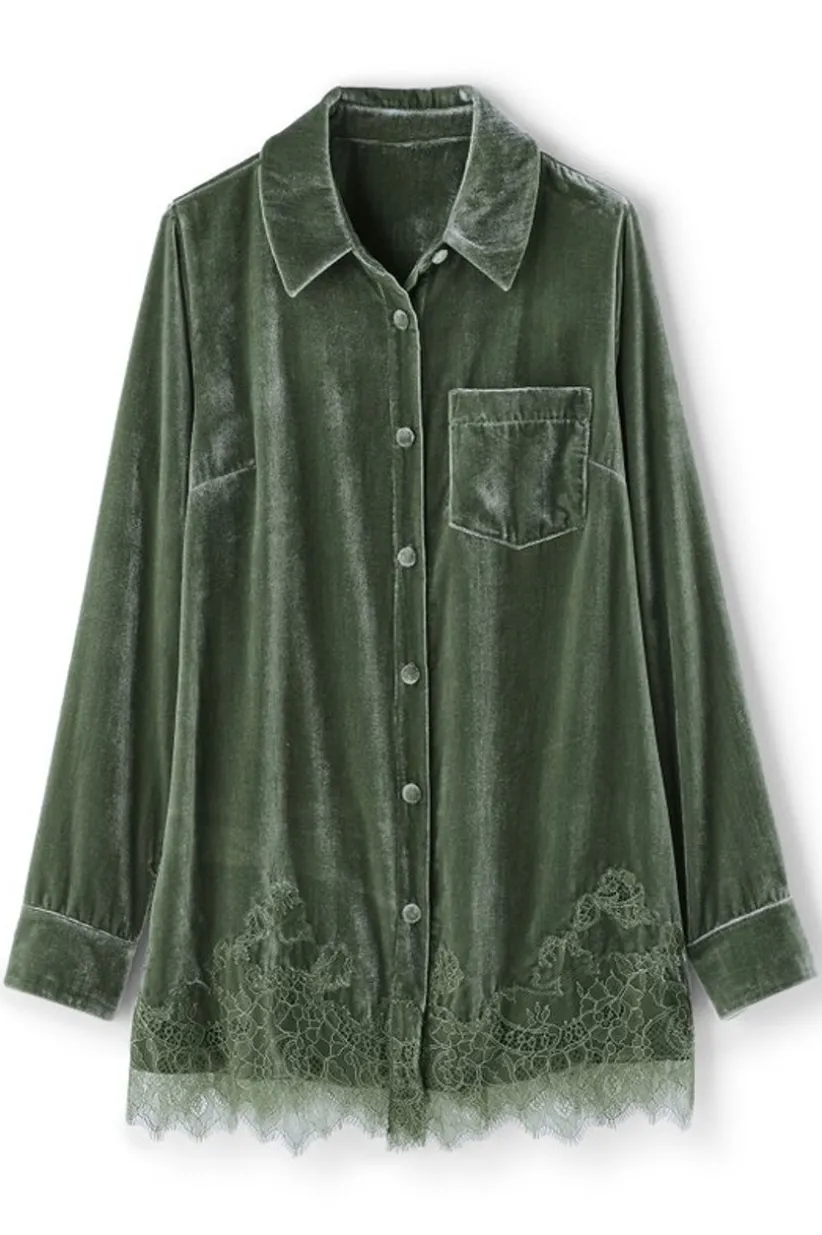 Eden Velvet and Lace Shirt