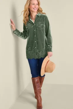 Eden Velvet and Lace Shirt