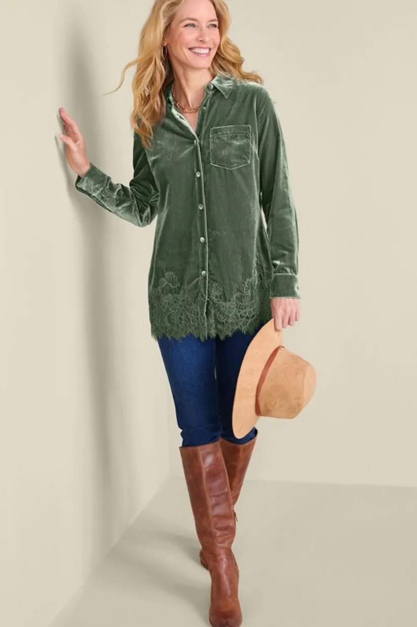 Eden Velvet and Lace Shirt