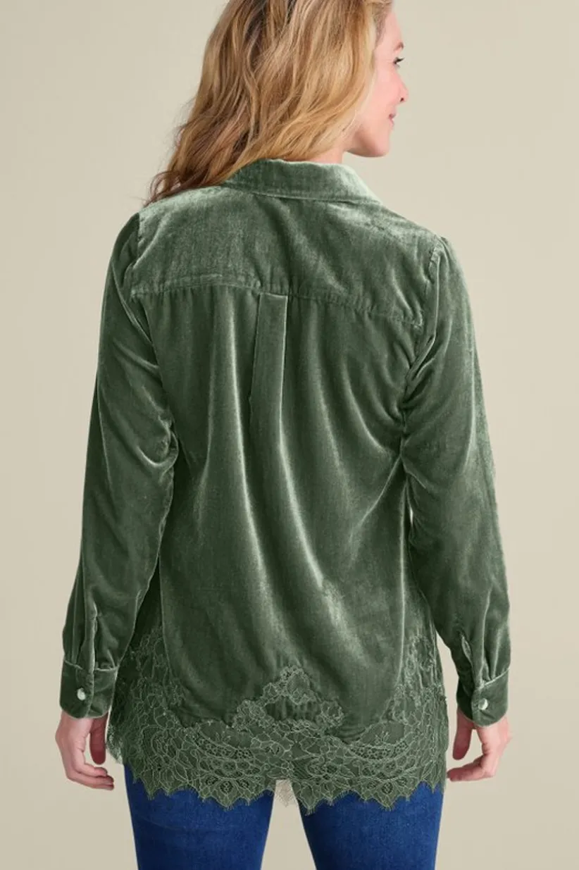 Eden Velvet and Lace Shirt