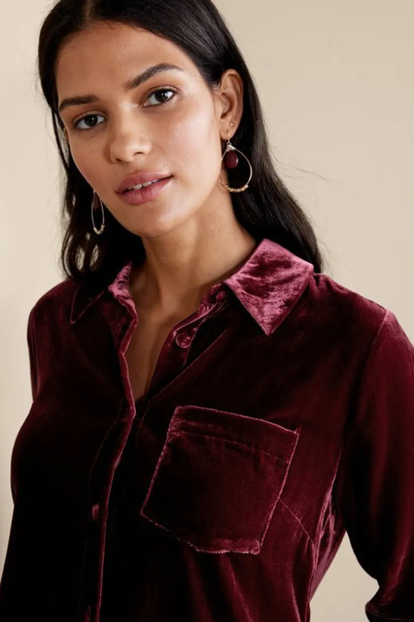 Eden Velvet and Lace Shirt