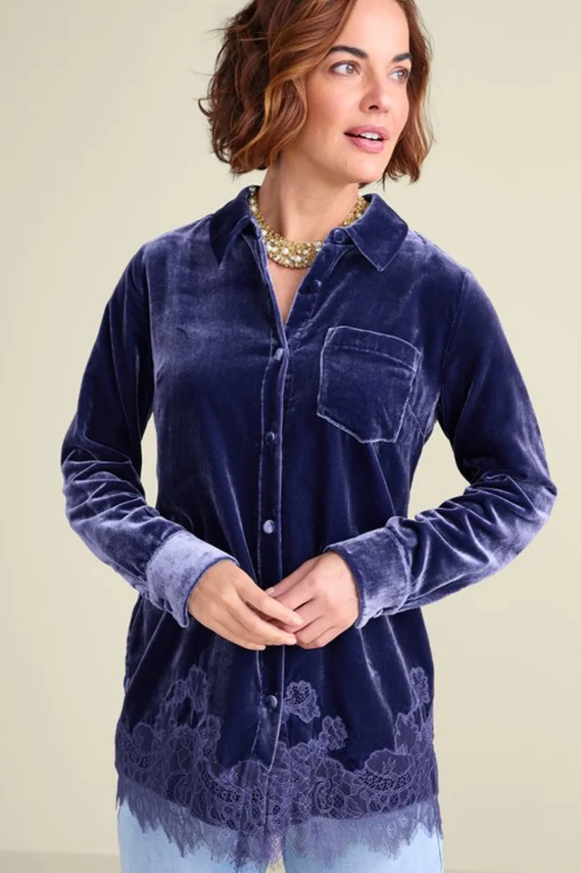 Eden Velvet and Lace Shirt
