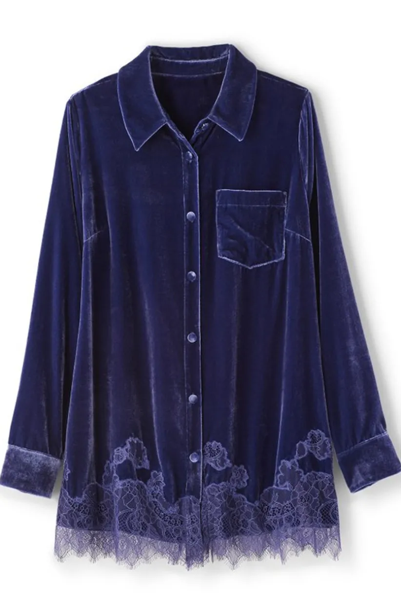 Eden Velvet and Lace Shirt