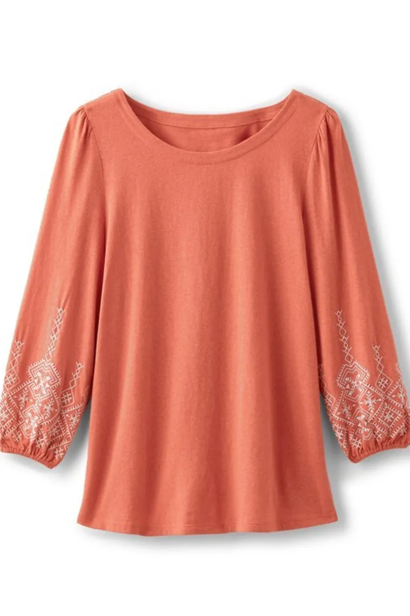 Embroidered Parisian Poet Top