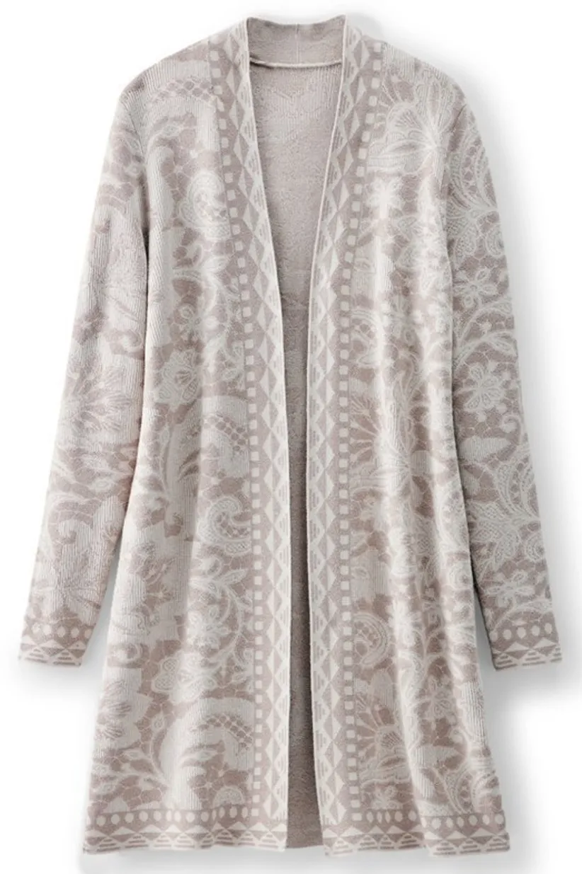 Ivy Shimmer Long Cardigan