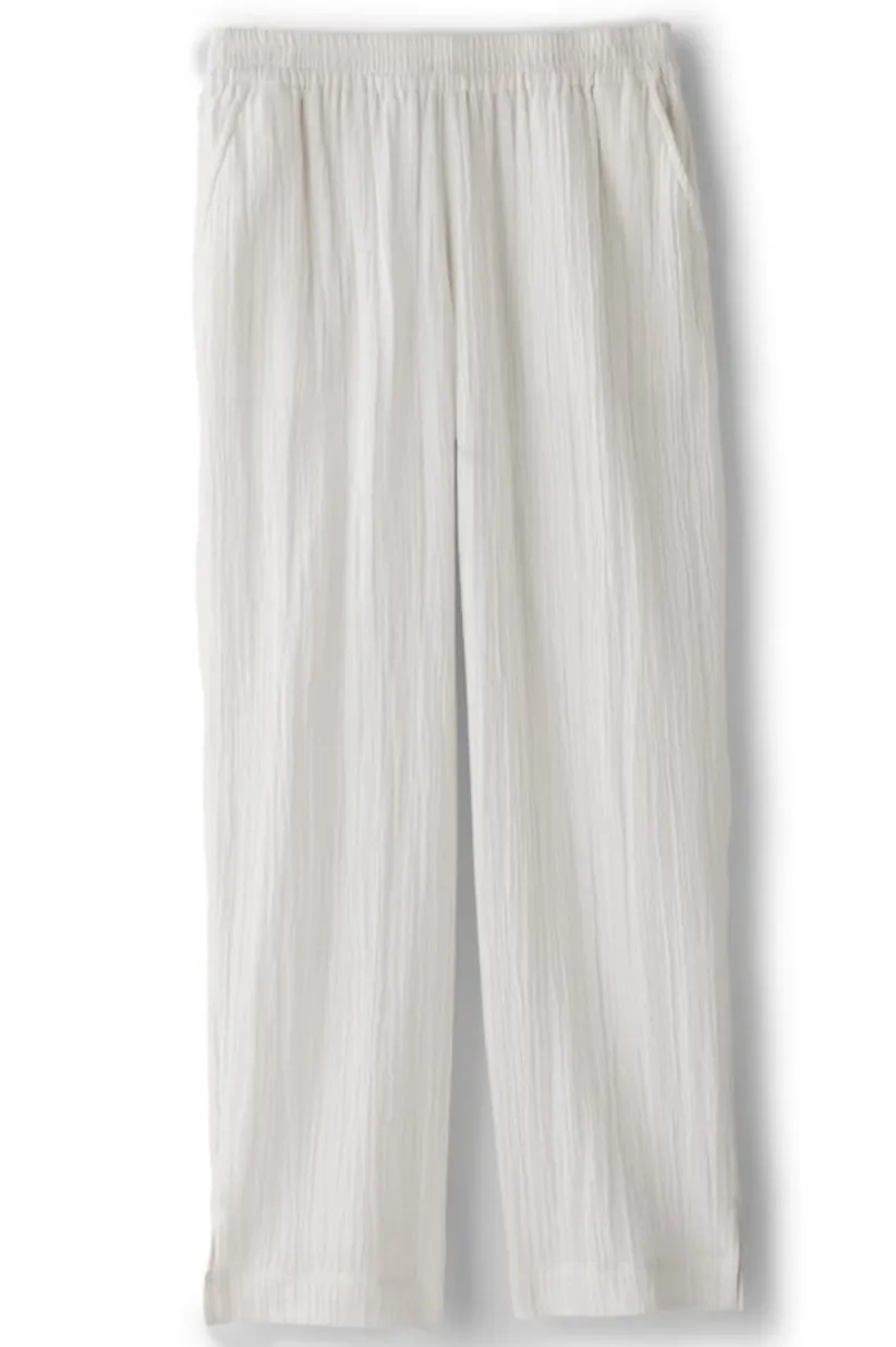 Khulani Straight Leg Gauze Crop Pants