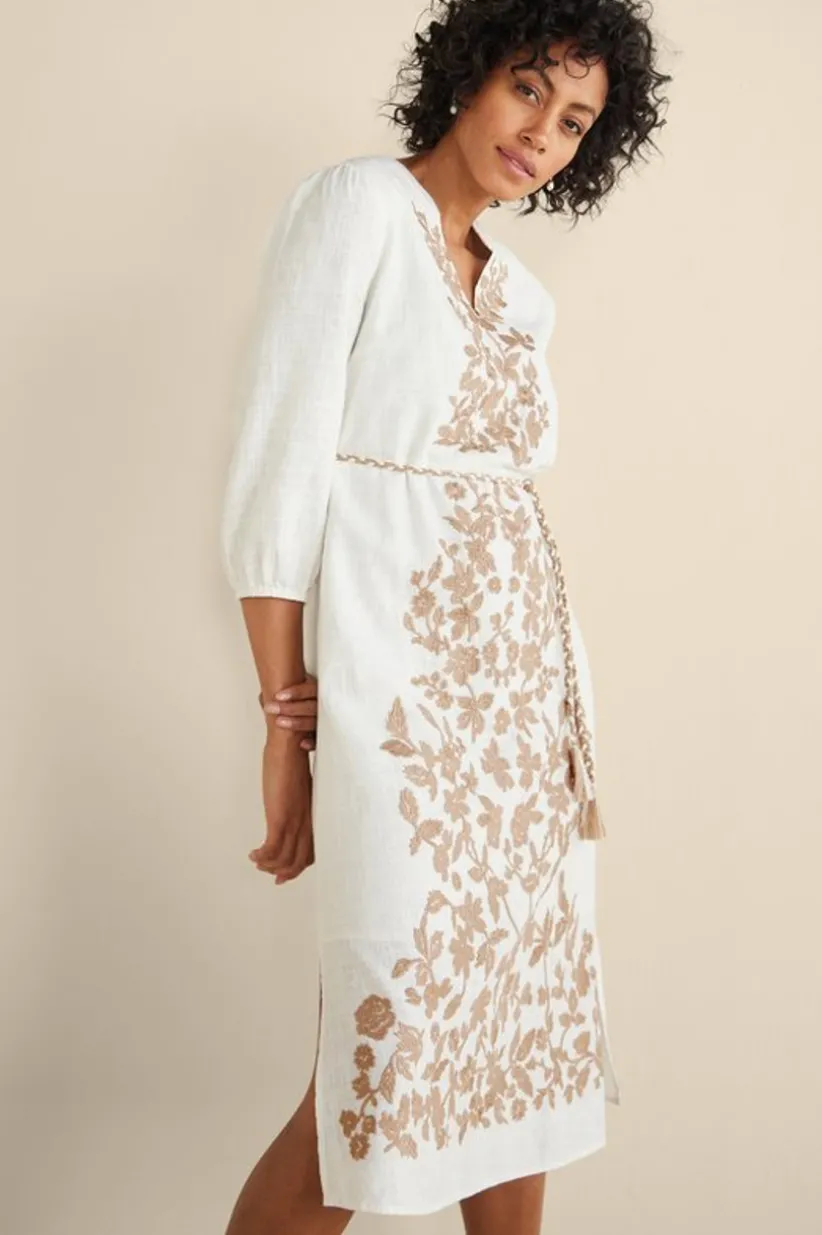 Kimora Embroidered Midi Dress