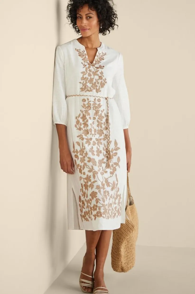 Kimora Embroidered Midi Dress