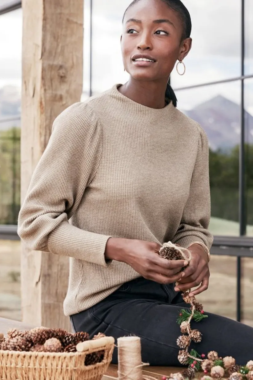 Melina Waffle Pullover