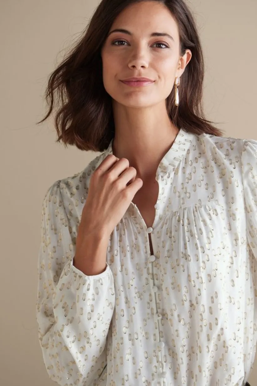 Mila Metallic Blouse