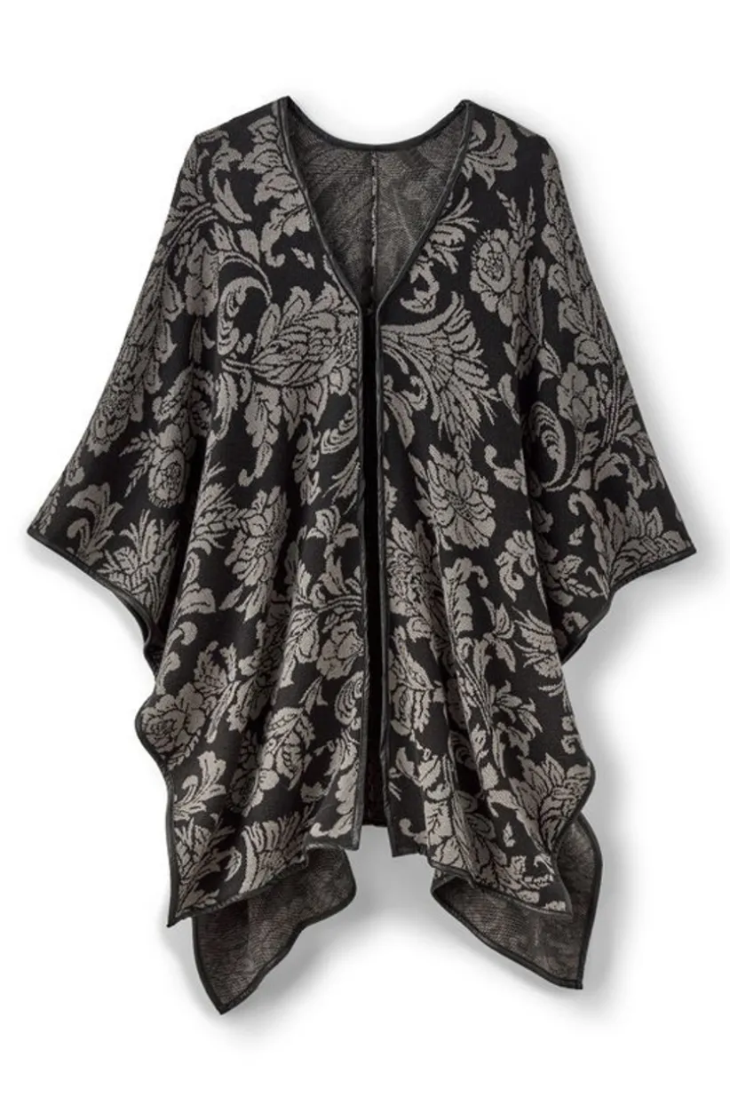 Rian Jacquard Ruana