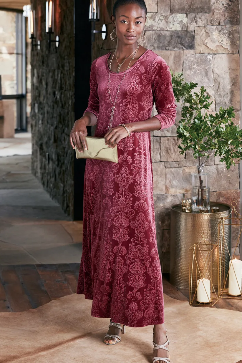 Santiago Embossed Velvet Dress