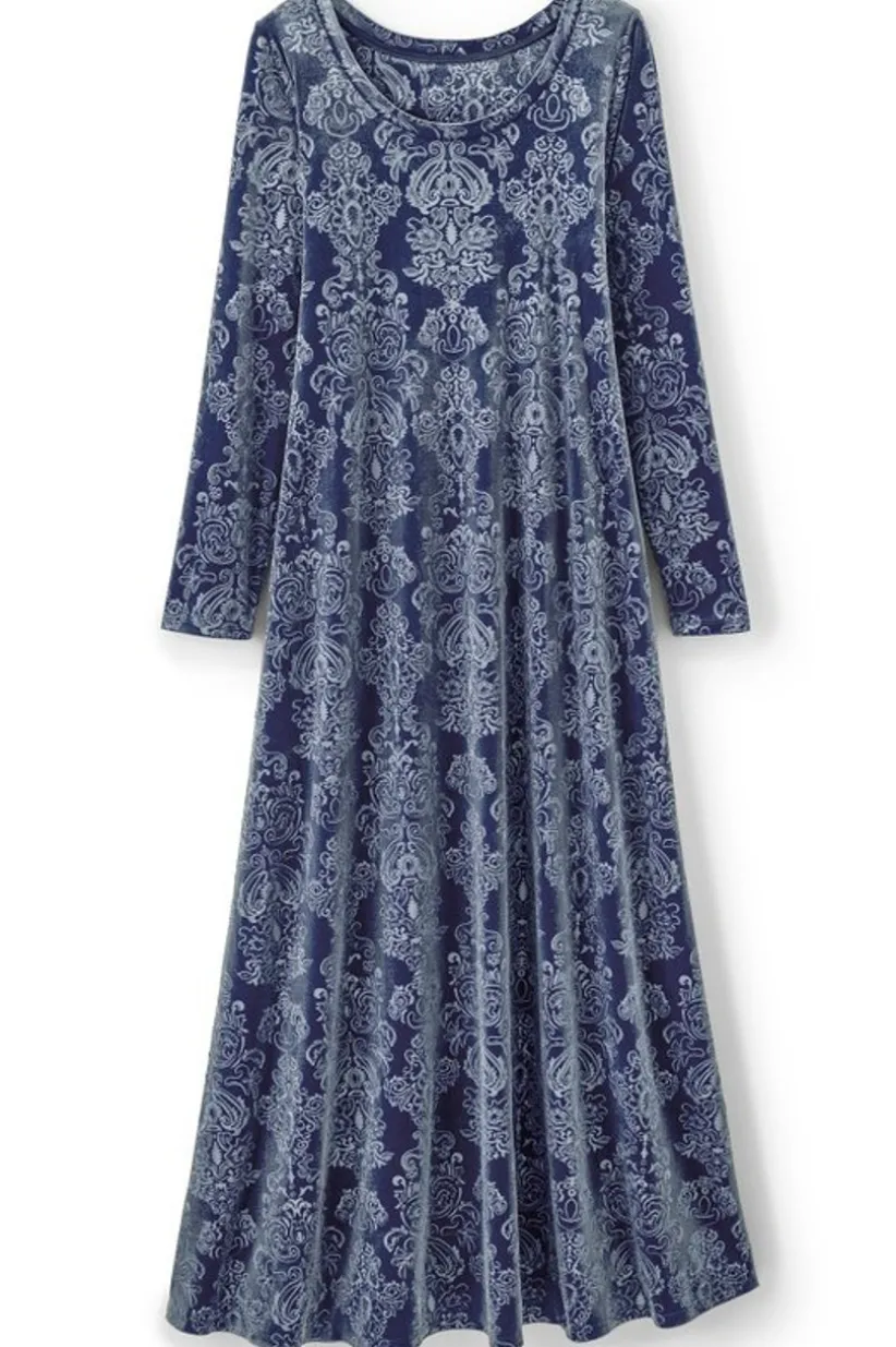 Santiago Embossed Velvet Dress