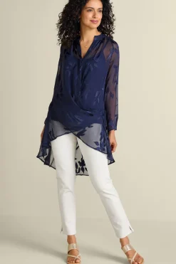 Silk Convertible Shirt & Cami