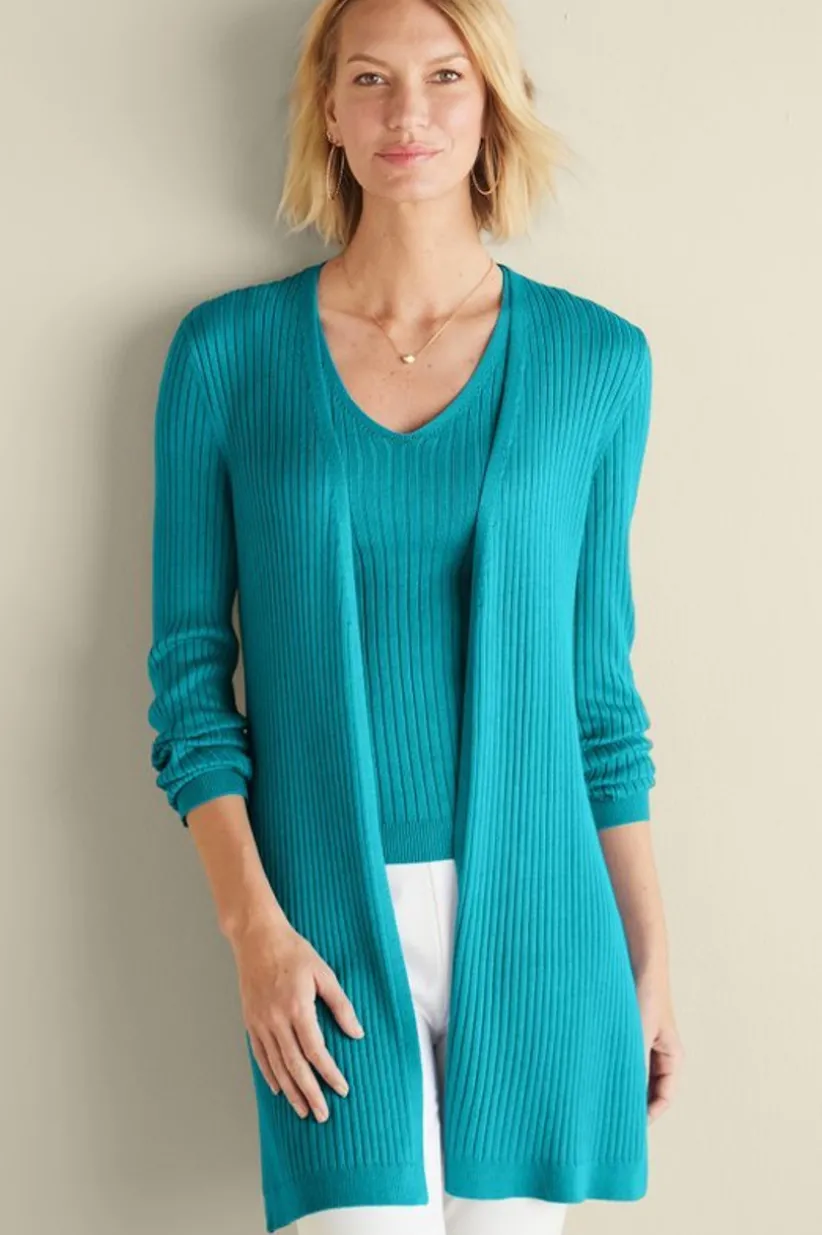 Soft Essential Ribbed Long Cardi